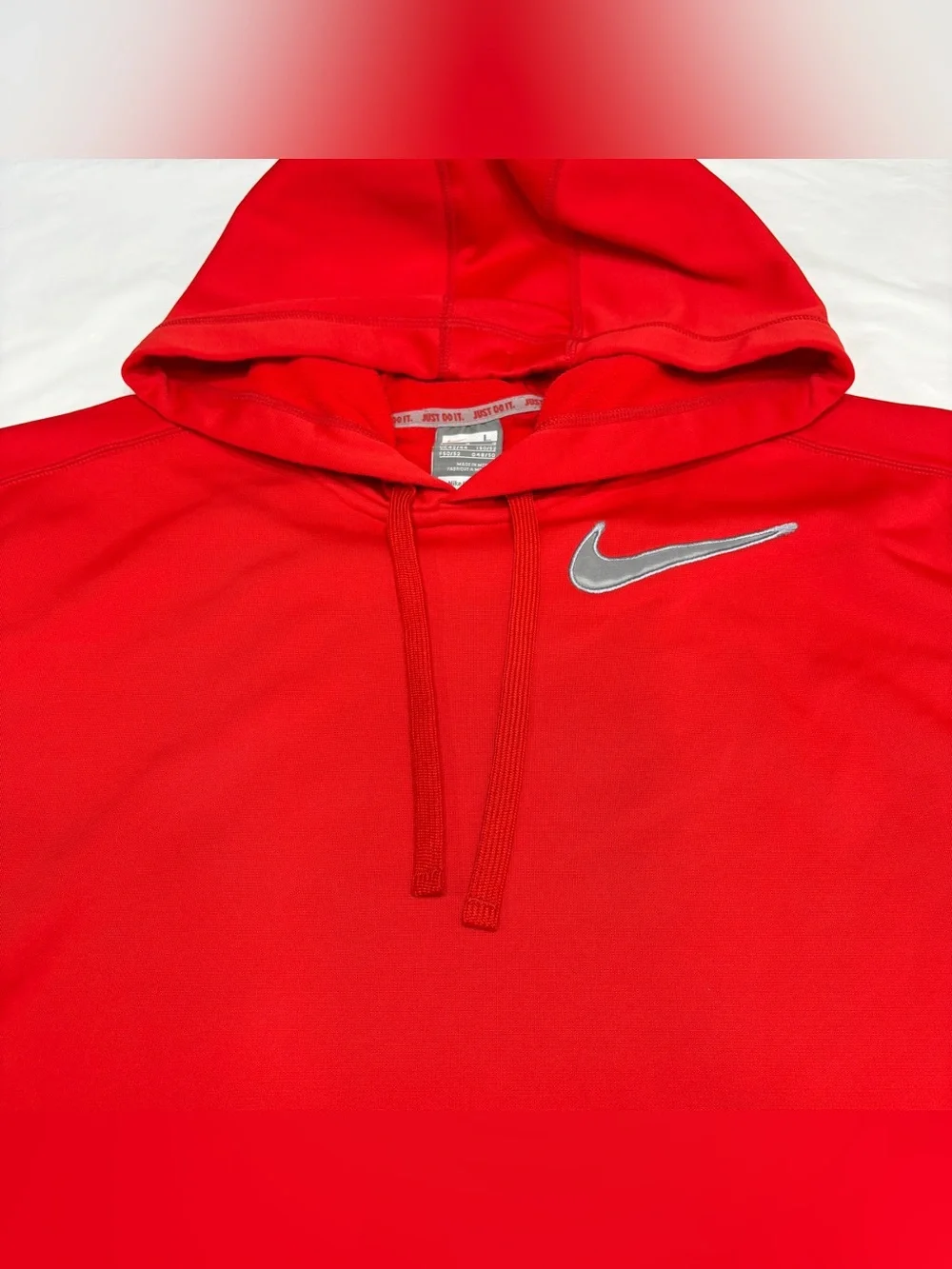 Nike Fit Therma Red Pullover Hoodie Sweatshirt Men’s Large